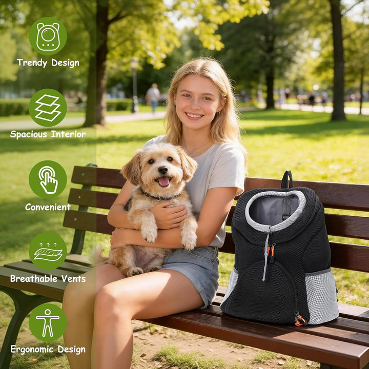 Hundetransportrucksack, Hundevorderrucksack, Haustiertransportrucksack, Fronttragerucksack, belüftet