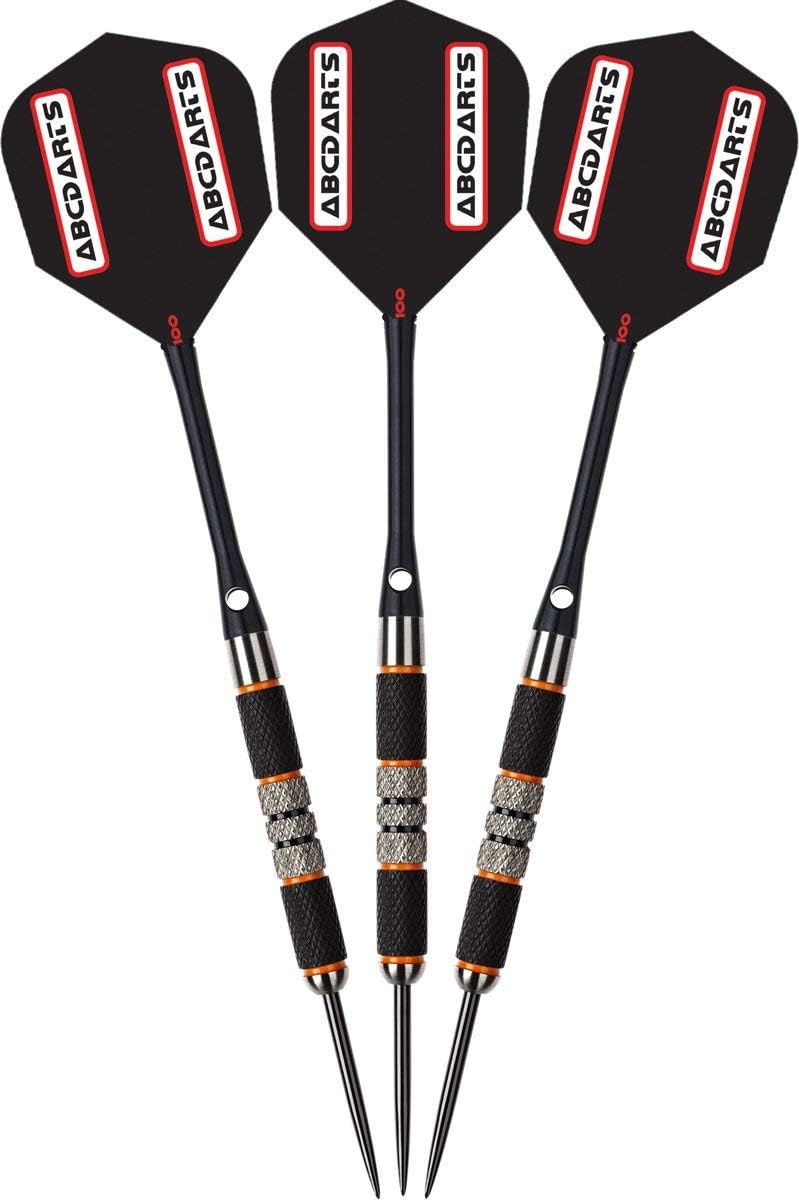 abcdarts Unisex-Adult 19020121 Darts, Schwarz, Orange, Silber, 21 EU