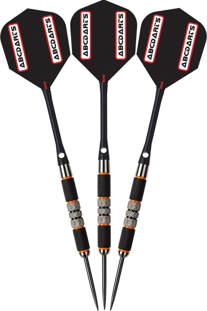 abcdarts Unisex-Adult 19020121 Darts, Schwarz, Orange, Silber, 21 EU