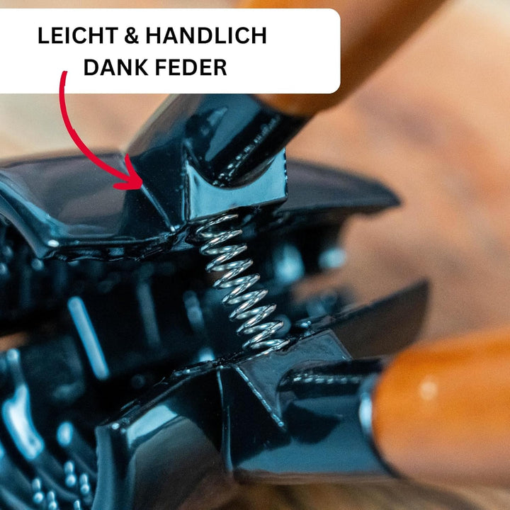 Westmark Nussknacker/Sektzange, Länge: 16,8 cm, Aluminium, Sieger Nussprofi Deluxe, Schwarz/Braun, 3
