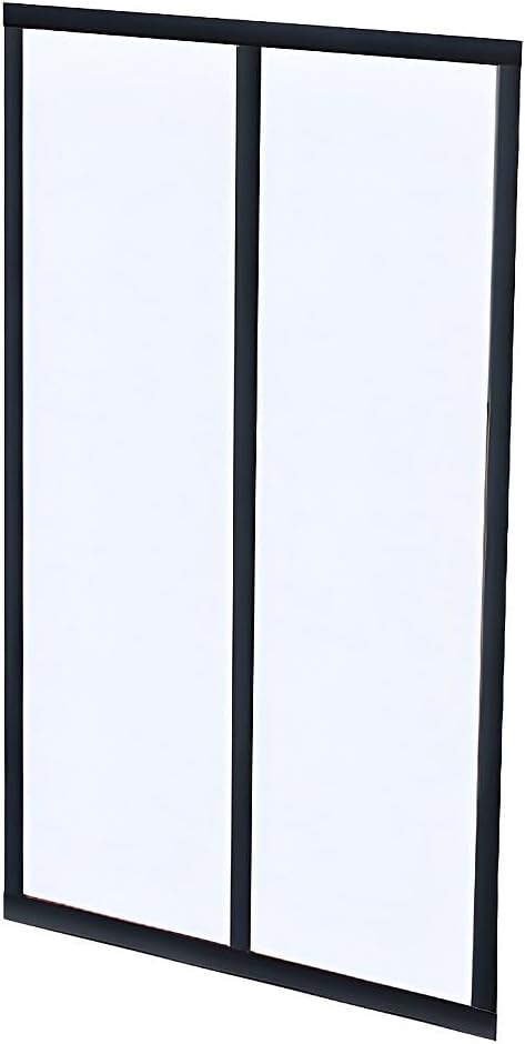 Vente-unique - Atelier-Glaswand - 60 x 130 cm - thermolackiertes Aluminium - Schwarz - Bayview