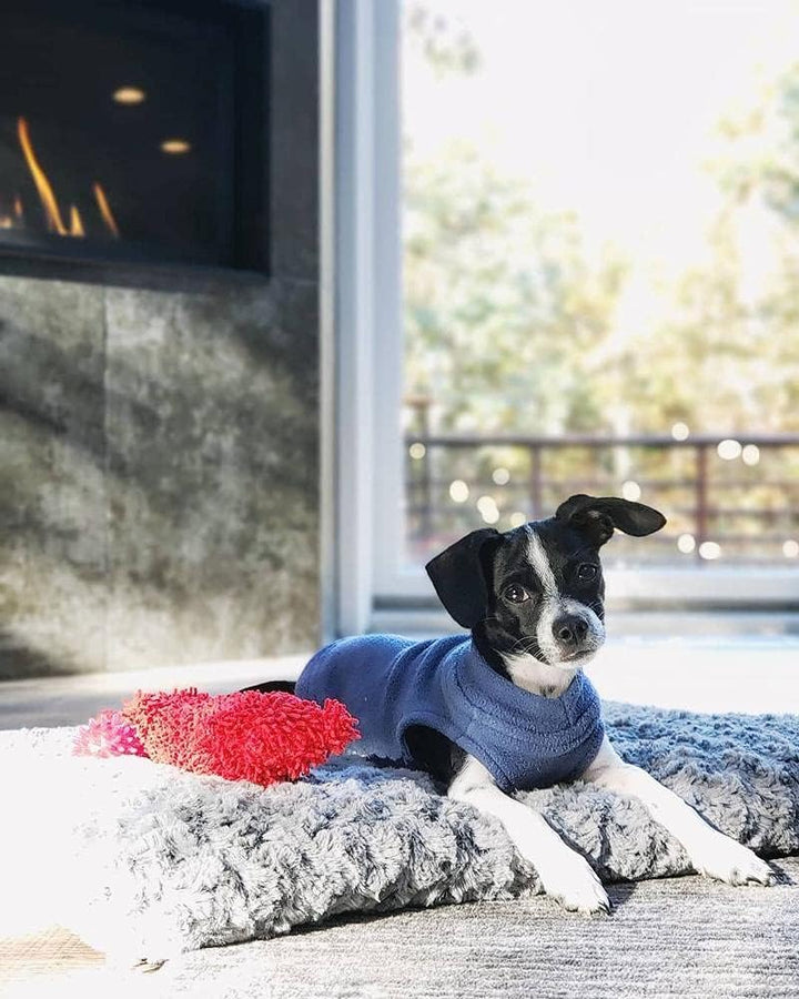 Gooby Hundepullover aus Stretch-Fleece – Indigoblau, Grösse XS – Warmer Pullover für kleine Hunde –