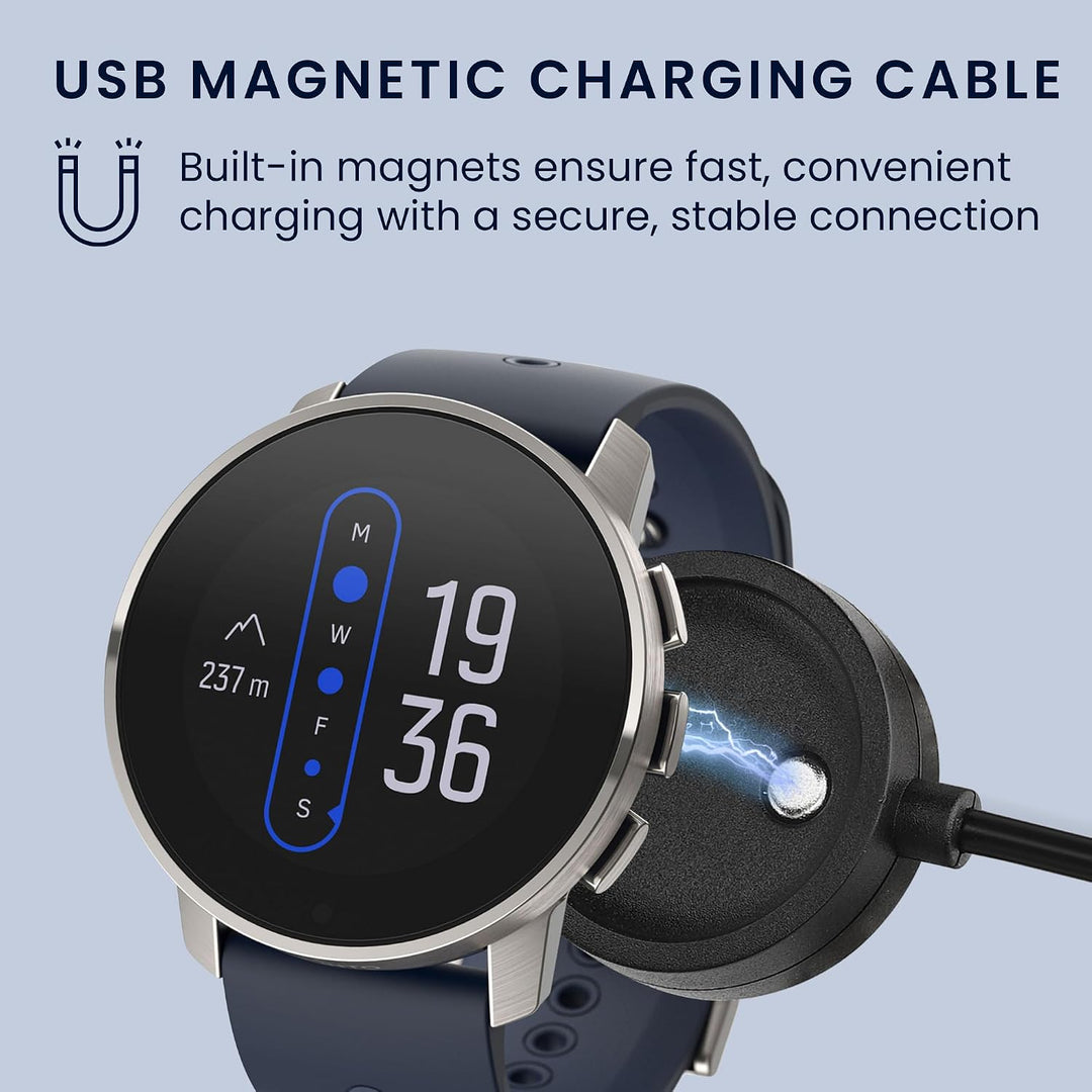 kwmobile USB Kabel Charger kompatibel mit Suunto 9 Peak Pro Ladekabel - Smart Watch Ersatzkabel - Fi