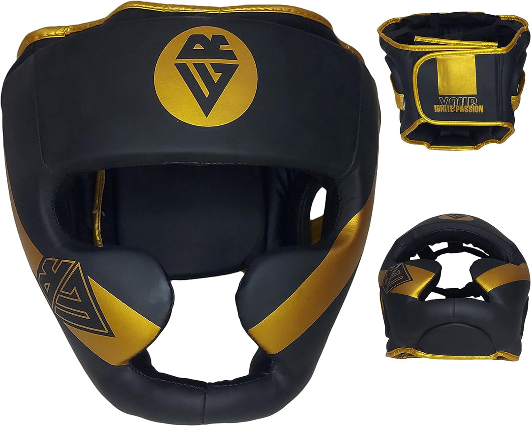 REWON Kopfschutz MMA Kickboxen Kampfsport Boxhelm Boxkopfbedeckung Nasenschutz Gesichtsschutz für Bo