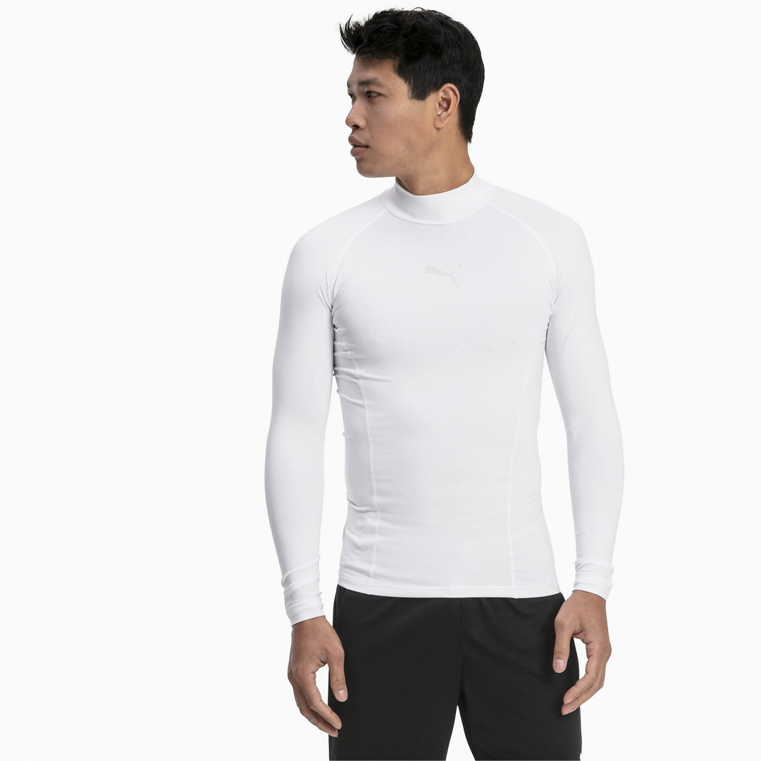 PUMA Herren Kompressionsshirt Liga Baselayer Tee LS Warm 655922 M Puma White, M Puma White