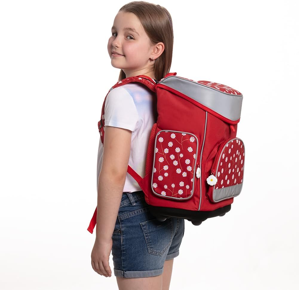 MUWO Kinder Schulranzen Set 5tlg. ergonomischer leichter Schulrucksack mit Sporttasche, Turnbeutel,