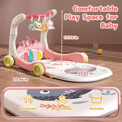 CUTE STONE Baby-Spielmatte, Aktivitäts-Fitnessstudio, Baby-Fitnessstudio-Spielmatte mit Spielklavier