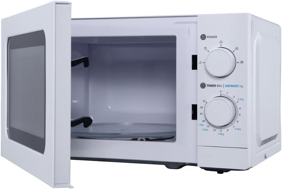aro Mikrowelle MW10720, Stahl-SPCC, 43.9 x 33.4 x 25.8 cm, 20 L, 700 W, 5 Programme, Timerfunktion,