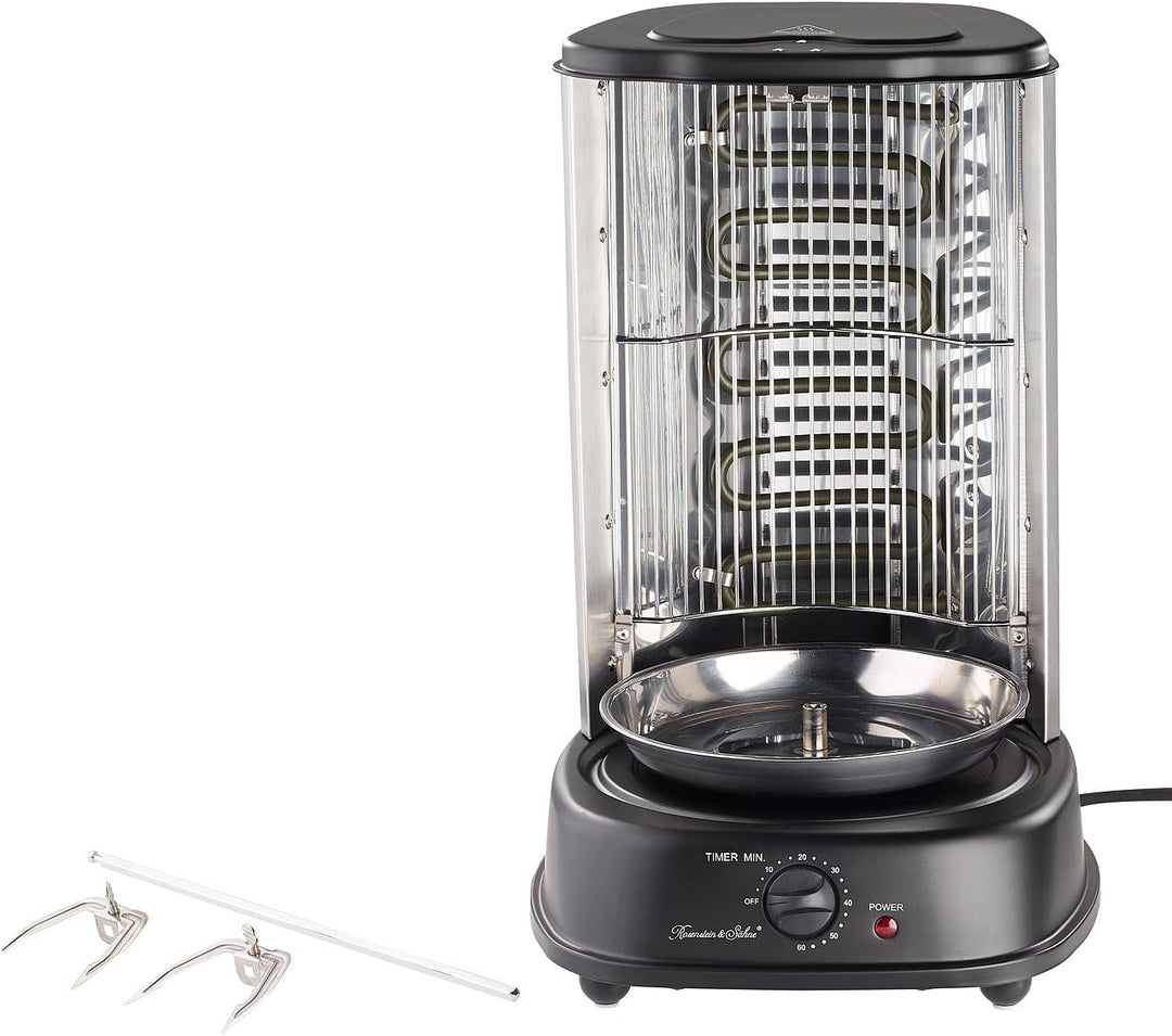 Rosenstein & Söhne Gyrosgrill: Döner- und Gyros-Grill, 2.000 Watt, Mittelspiess mit Spiessgabeln, Ti