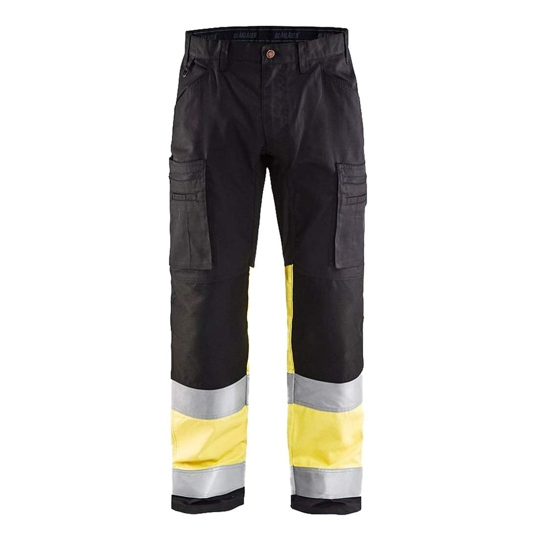 Blaklader 15511811 Hochsichtige Hose mit Stretch, Schwarz/Gelb, grootte C44 C44 Black / Yellow, C44