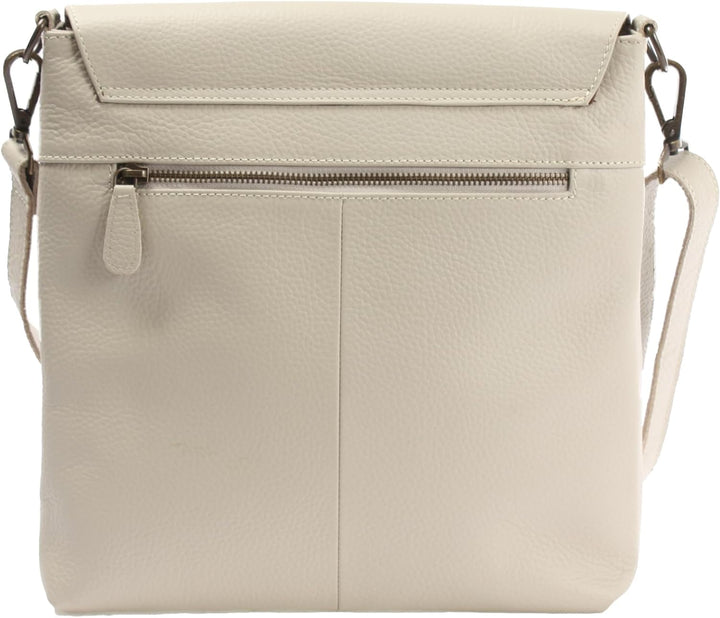 LECONI Umhängetasche Damen-Tasche Crossbag Leder Natur Schultertasche Vintage-Look Ledertasche Fraue