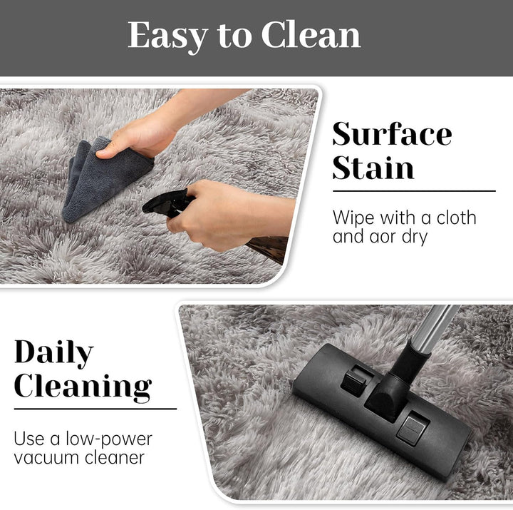 Leesentec Teppich für Wohnzimmer, Schlafzimmer, Jugendliche, Mädchen, Shaggy, modernes Design, Langf