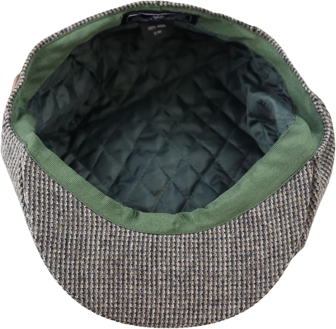 TruClothing.com Herren 8 Panel Razor Baker Boy Hut Woll-Tweed Shelby Newsboy Schiebermütze, L-XL Gra