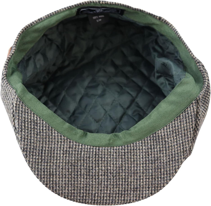 TruClothing.com Herren 8 Panel Razor Baker Boy Hut Woll-Tweed Shelby Newsboy Schiebermütze, L-XL Gra