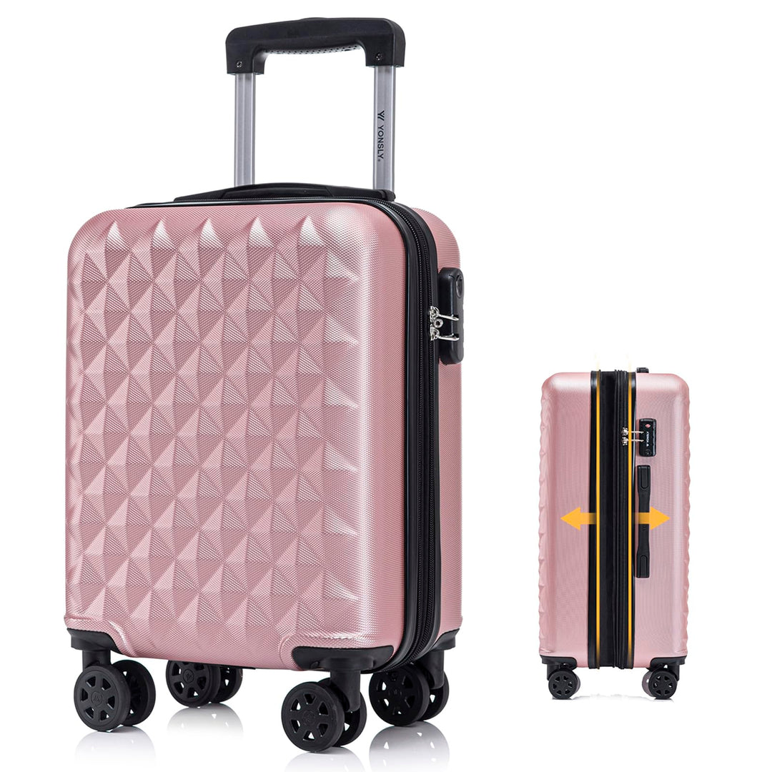 Reisekoffer Suitcase, Erweiterbarer Hartschalenkoffer Trolley mit TSA-Schloss und hochwertigem YKK-R