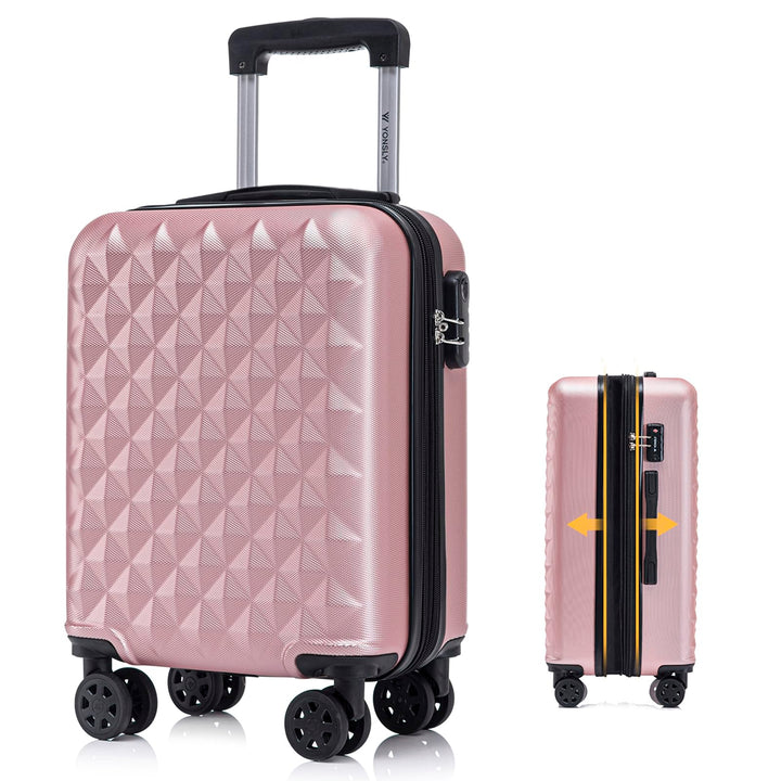 Reisekoffer Suitcase, Erweiterbarer Hartschalenkoffer Trolley mit TSA-Schloss und hochwertigem YKK-R