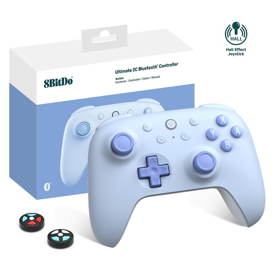 8Bitdo Ultimate 2C Bluetooth-Controller für Switch 2, Switch/OLED/Lite, Hall-Effekt-Joysticks, nicht