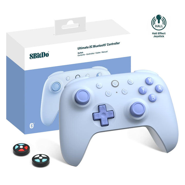 8Bitdo Ultimate 2C Bluetooth-Controller für Switch 2, Switch/OLED/Lite, Hall-Effekt-Joysticks, nicht