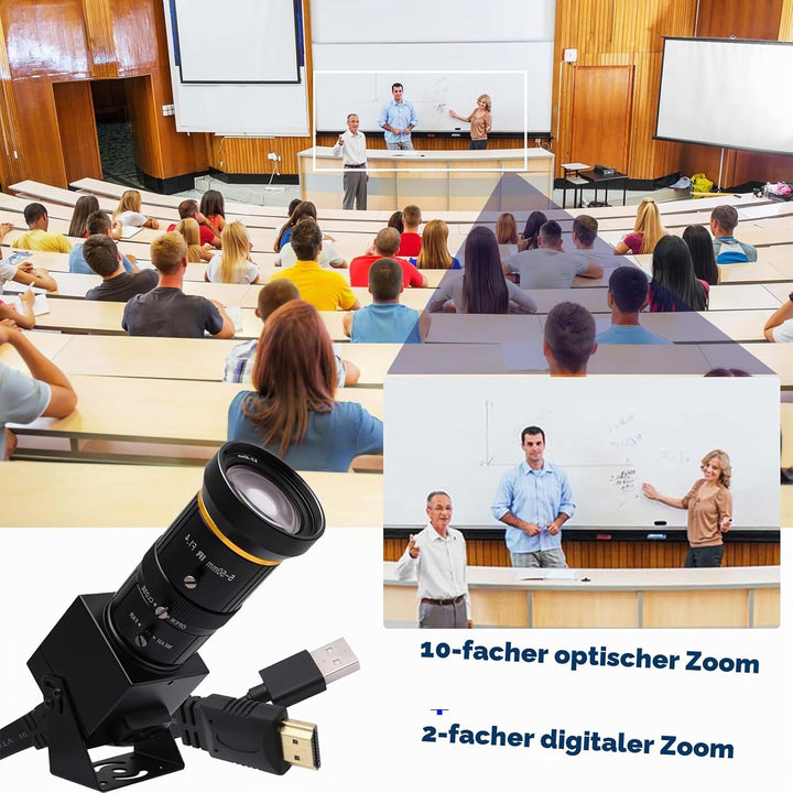 Svpro 4K 60fps HDMI USB Kamera Manueller Zoom Streaming Webcam USB3.0 Externe Computerkamera mit CS
