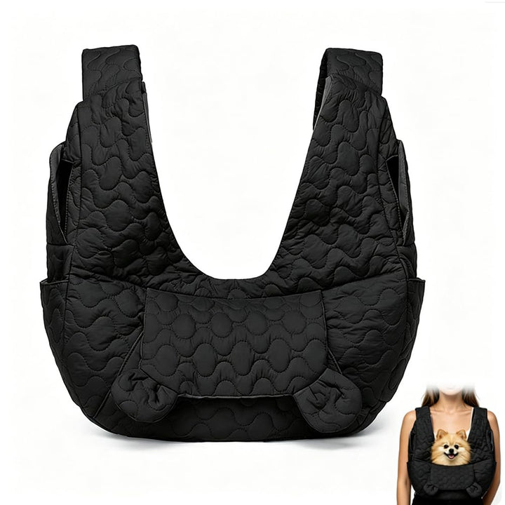 Hundetragetasche Bis 10 Kg, Freihändige Hundetasche Für Kleine Hunde mit Verstellbarem Gurt, Front H