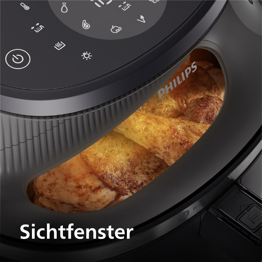 Philips Airfryer 3000 Series 6.2L, Sichtfenster, 16-in-1 Airfryer, RapidAir Plus Technologie, wenige