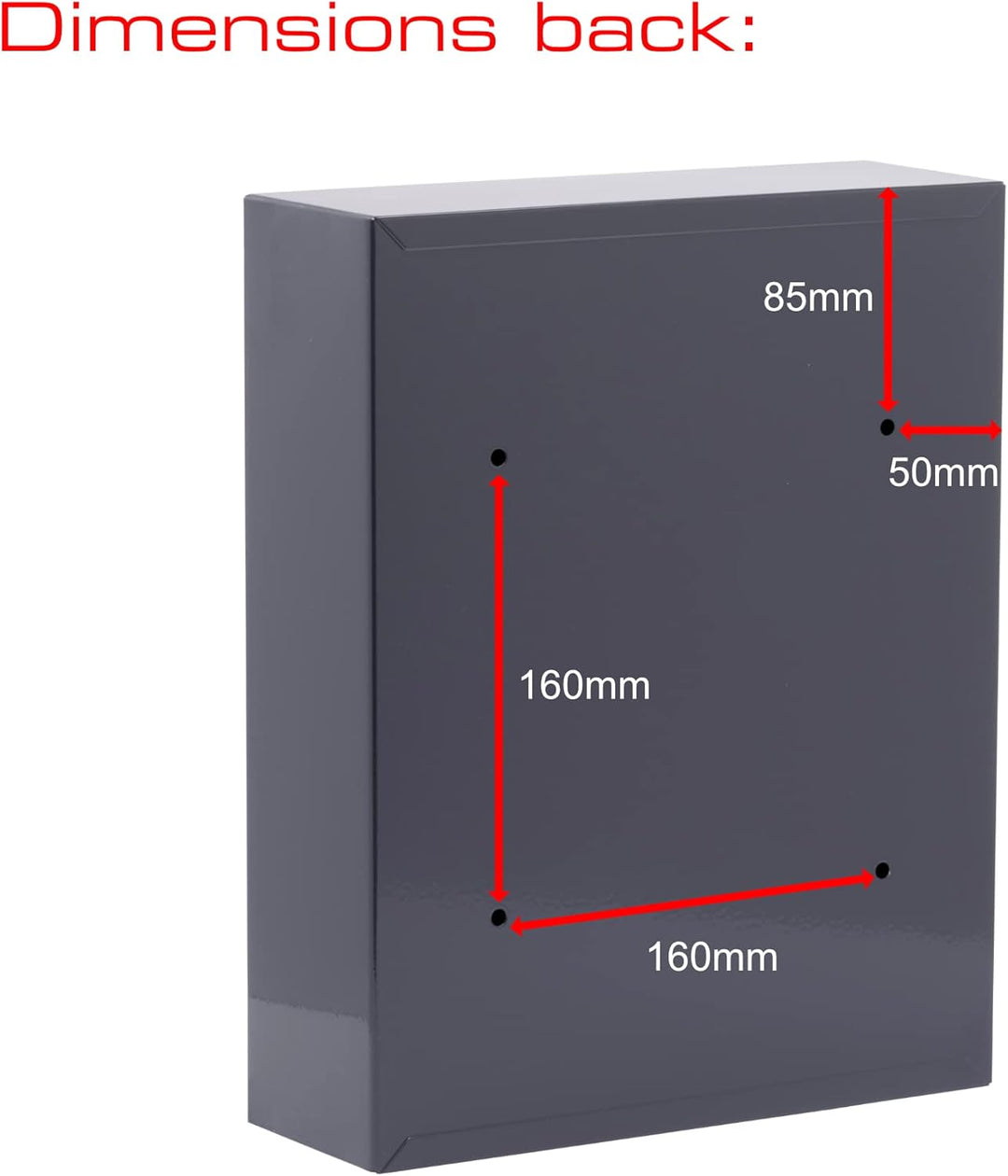 Burg-Wächter MB05A Compact Wandmontierter Briefkasten aus verzinktem Stahl, anthrazit, 26x33x9cm