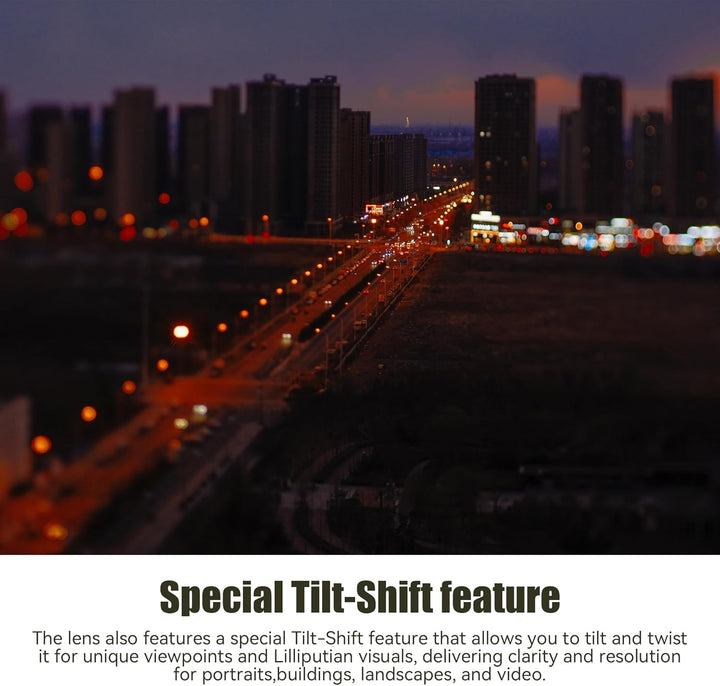 7artisans 50mm F1.4 Tilt Shift Objektiv APS-C Grosse Blende Prime Neigen Kamera Portraitobjektive fo