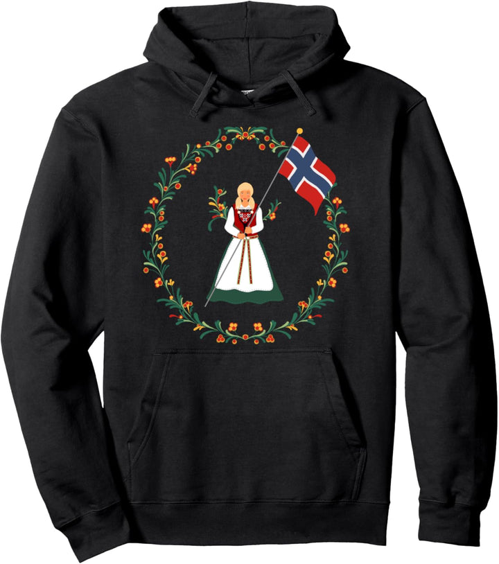 Bunad Norwegen Mädchen Kostüm Rosemaling Norweger Pullover Hoodie