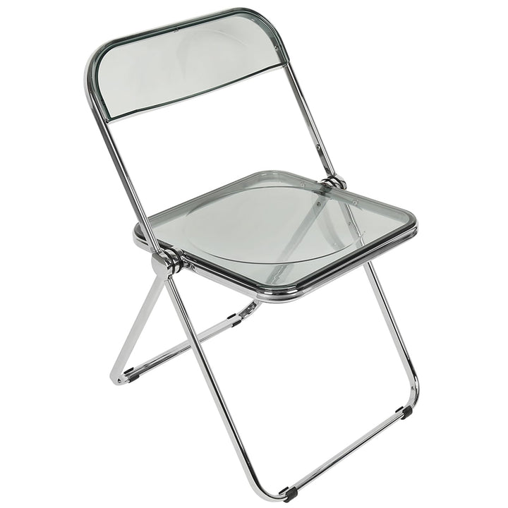 Homewell Esszimmerstühle 1er Set, Alek-Klappstühle mit Chromrahmen Stilvoll, Luxus Transparenter Kla