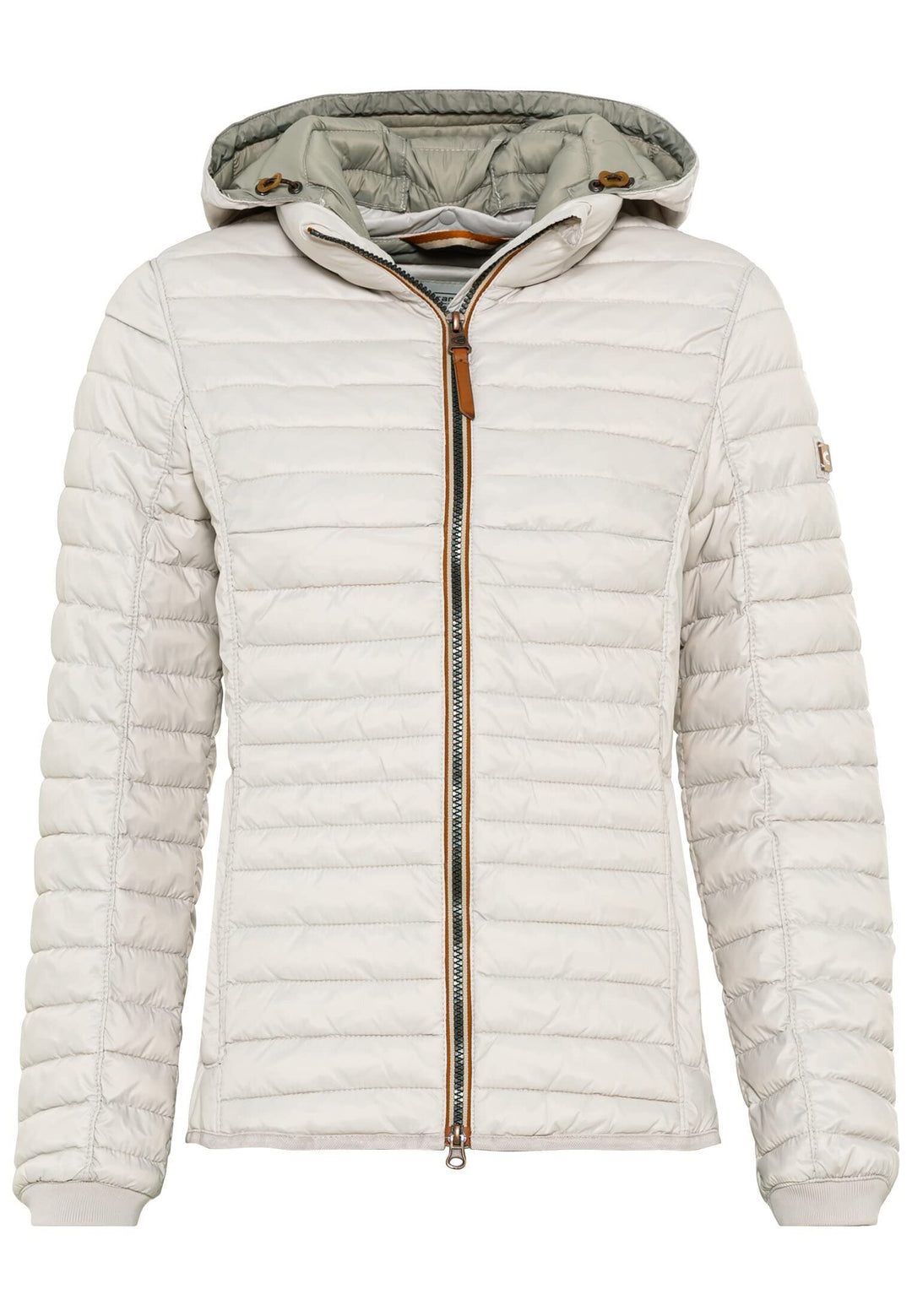camel active Damen leichte Steppjacke mit Abnehmbarer Kapuze 48 Steppjacke Weiss, 48 Steppjacke Weis