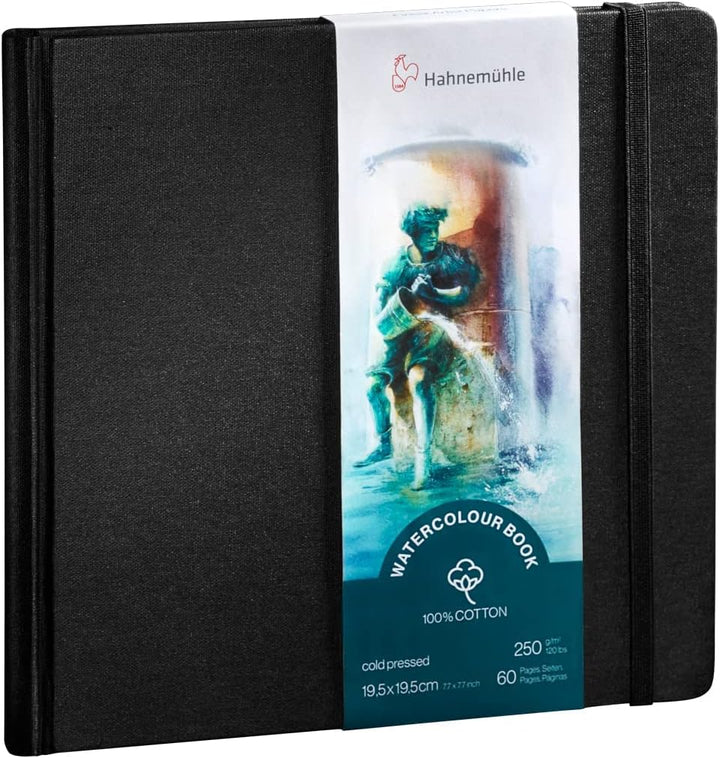 Hahnemühle Watercolour Book 100% Cotton, 250g/m², matt, oberflächengeleimt, 30 Blatt/60 Seiten, Aqua