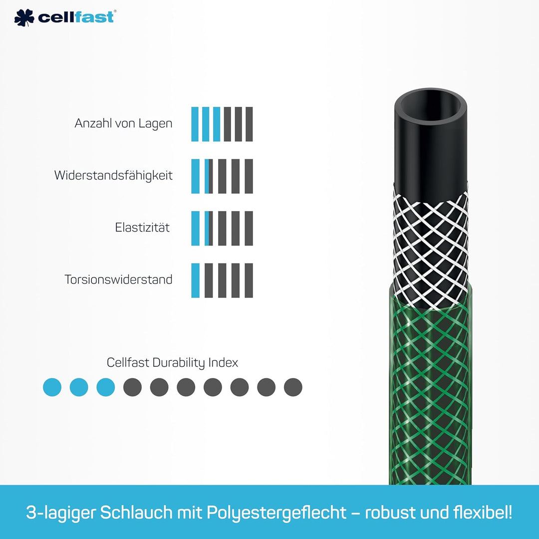 Cellfast Gartenschlauch ECONOMIC 50m, 1”, 10-032, 0.422 x 0.422 x 0.1 cm Grün 0.422 x 0.422 x 0.1 cm