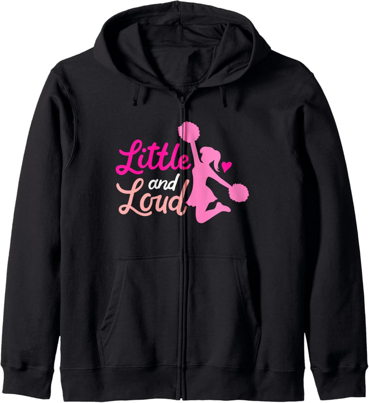 Little And Loud Cheerleader Kostüm Cheerleading Girls Spruch Kapuzenjacke