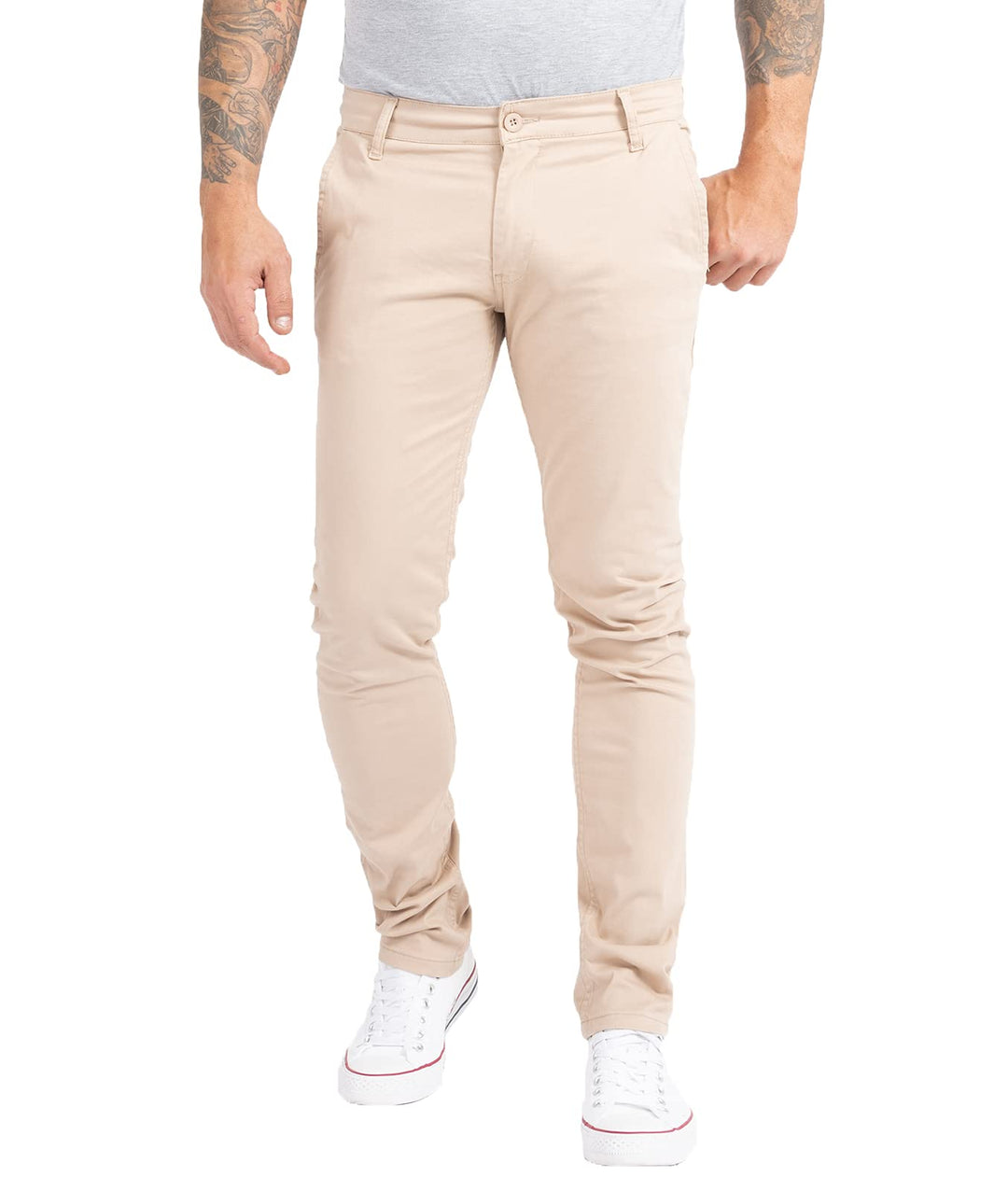 Indumentum Chino Hose Basic Slim Fit IS-305 29W / 32L Beige, 29W / 32L Beige