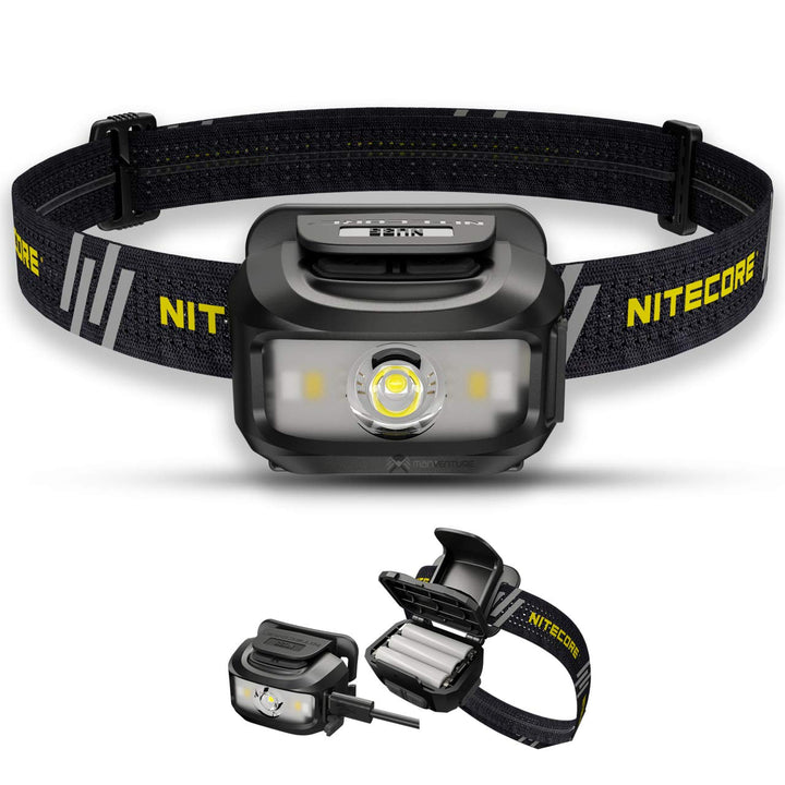 Nitecore NU35 Stirnlampe LED Wiederaufladbar - Dual Power Hybrid - LED 460 Lumen - IP66 Wasserdicht/