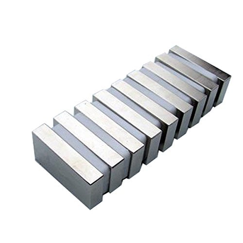 Magnetastico® | 2 ultrastarke Neodym Magnete Rechteck 40x20x10 mm N52 NiCuNi Silber | Neodymium Perm