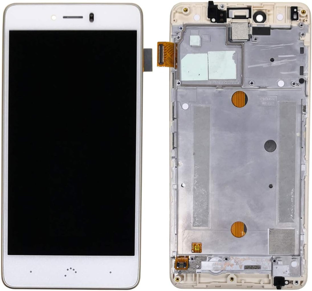 swark LCD Display für Bq Aquaris U Plus Weisse Touchscreen Bildschirm Digitizer Assembly Glas + Rahm
