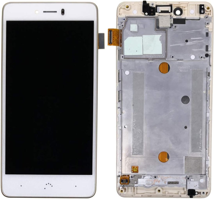 swark LCD Display für Bq Aquaris U Plus Weisse Touchscreen Bildschirm Digitizer Assembly Glas + Rahm