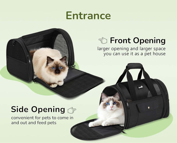 Pecute Faltbare Transporttasche Katze Hunde transportboxen, Atmungsaktive Haustiertragetasche für Kl