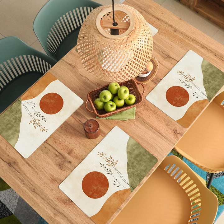 KitchenYeah© Platzsets Abwaschbar 6-Teilig 45x30 cm Tischsets Platzdeckchen rutschfeste Platzset Unt