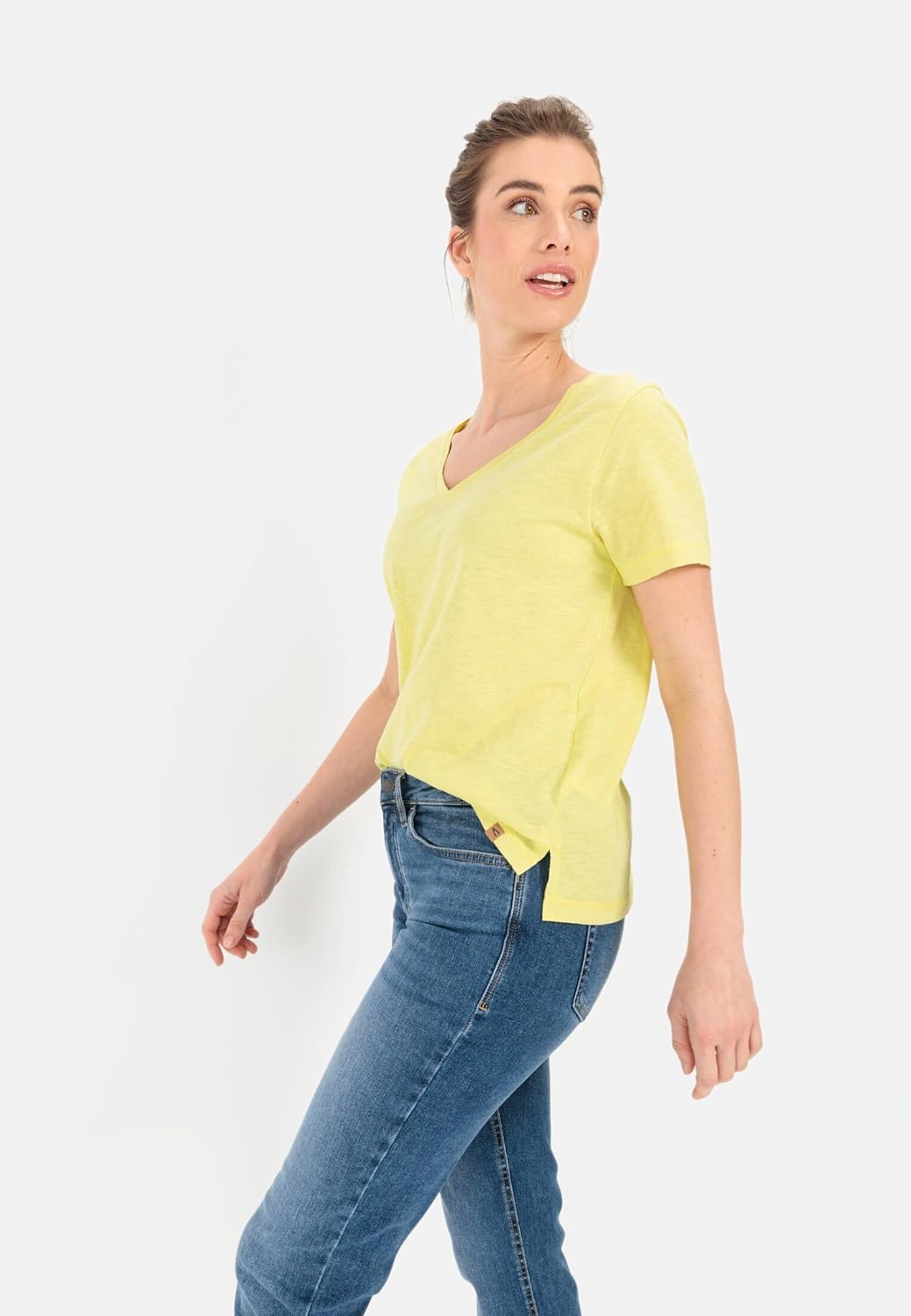 camel active Damen T-Shirt Organic Cotton S Limoncello, S Limoncello