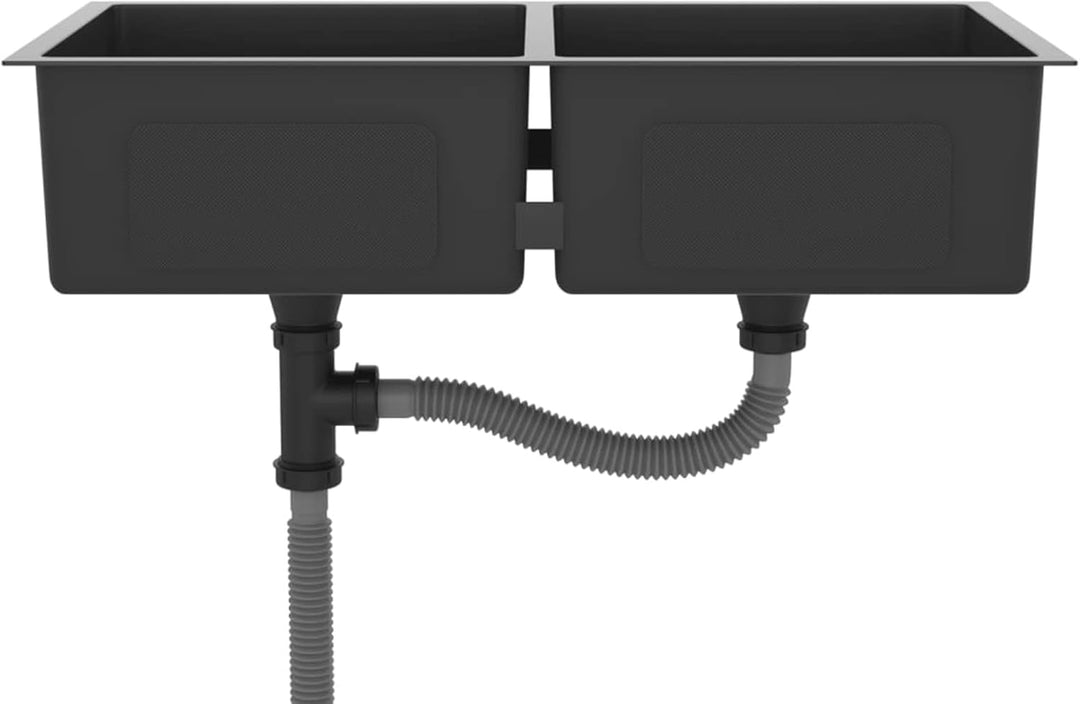 Tidyard Handgemachte Einbauspüle mit Sieb Küchenspüle Spülbecken Edelstahlspüle Edelstahl 86.5 x 44