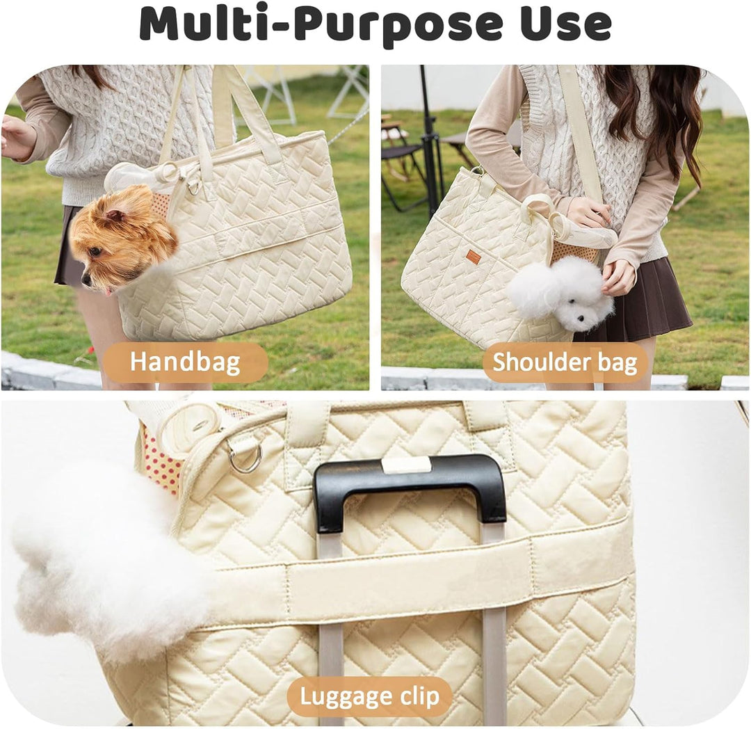 Hundetasche für Kleine Hunde Tragetasche Hund Hundetragetasche bis 5kg Hundetransporttasche 41 x 30