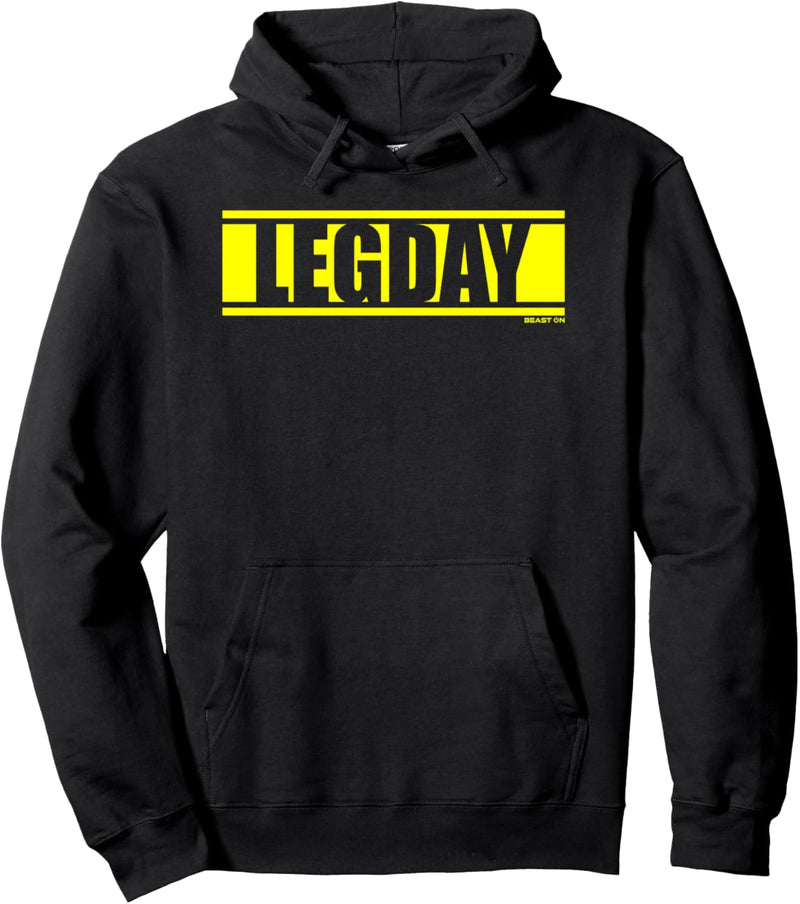 Legday Gelb Gym Fitness Workout Gym gelbe Schrift Pullover Hoodie