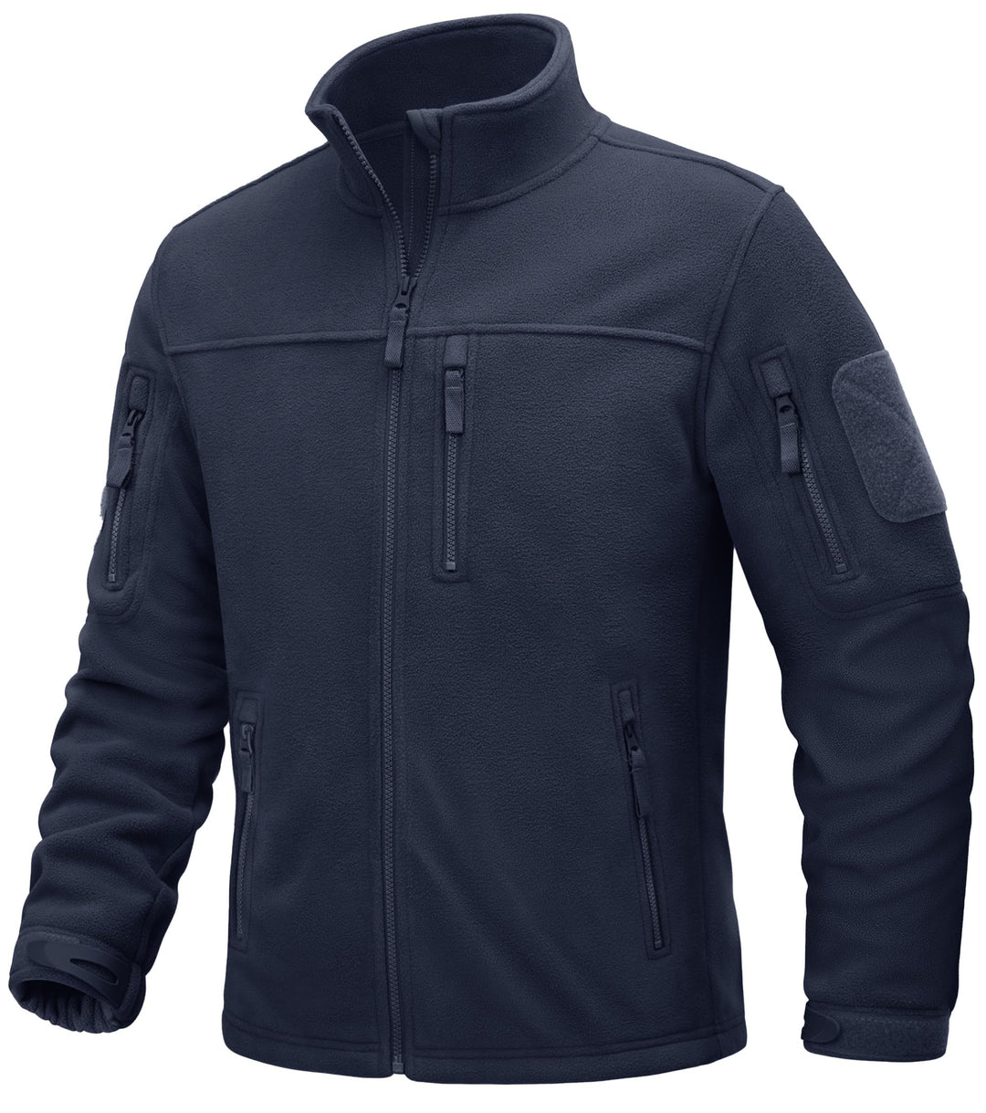 TACVASEN Herren Militär Outdoor Fleecejacke Warme Taktische Jacke Fleece Jacket XL Schwarzblau, XL S