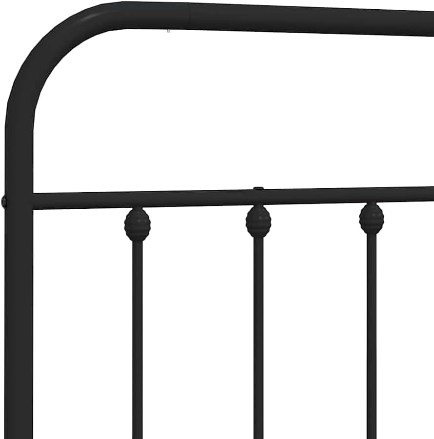 vidaXL Kopfteil, Bettkopfteil aus Stahl Metallkonstruktion, Betthaupt für Bett Metallbett Bettgestel