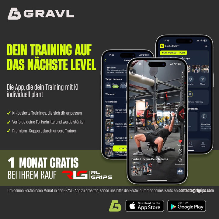 RL Grips - Lange Trizeps-Schlaufe für Kabelzugtraining – Zugzubehör für Kabelzuggeräte – Trizeps-, F