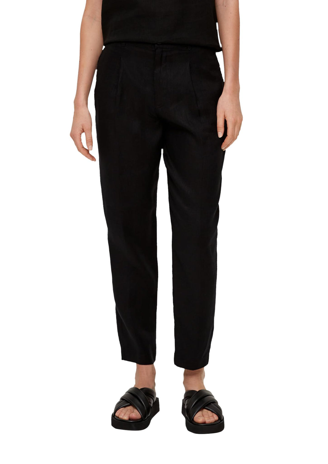 s.Oliver Damen Hose, 7/8, 34 Schwarz 9999