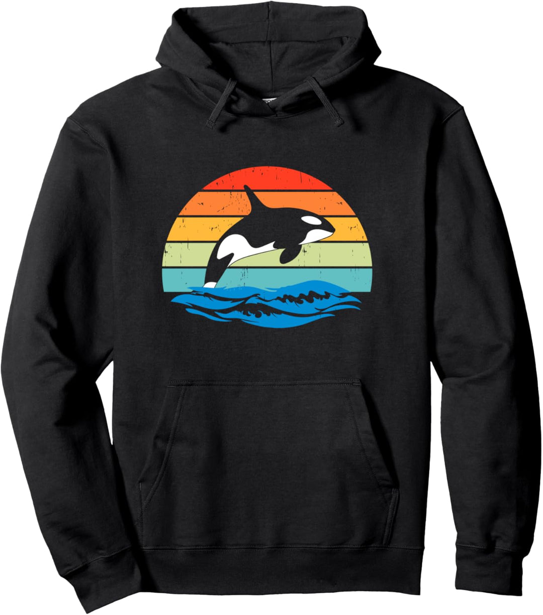 Retro Orca Pullover Hoodie