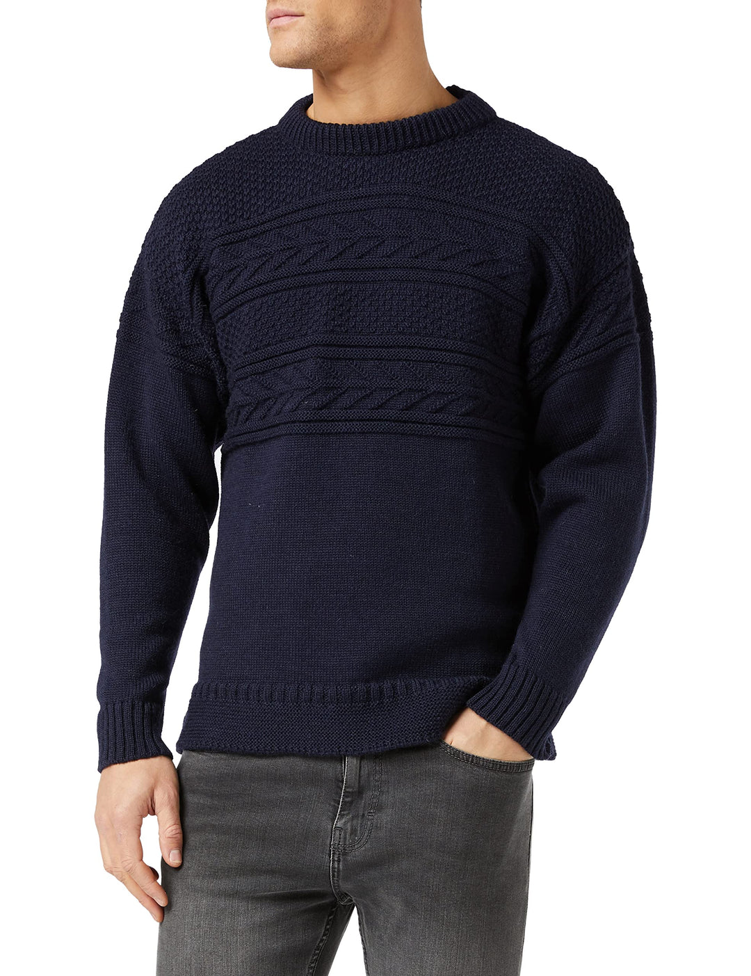Nauticalia Crew Neck Guernsey Navy L, Navy L
